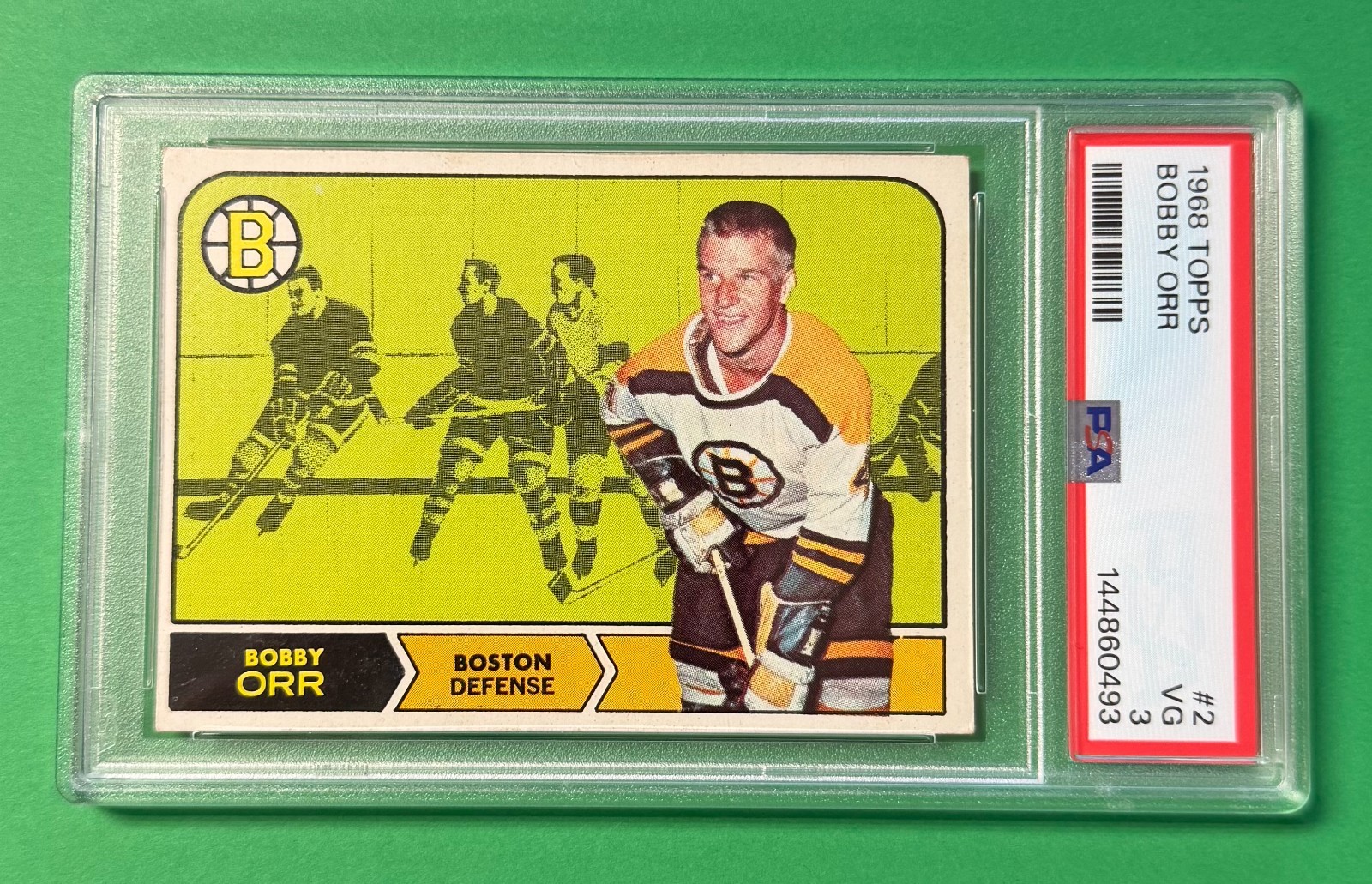 1968 TOPPS HOCKEY BOBBY ORR #2 PSA 3 VG BRUINS
