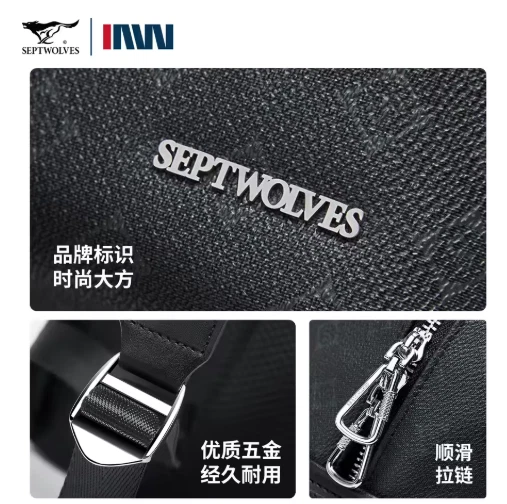 Mochila de cuero Septwolves Business Foto 4 de 4