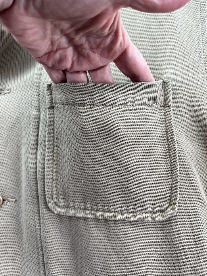 Chaqueta Indigo Palms Para Hombres XL Caqui Tostado Algodón Utilidad Tareas Abrigo Ropa de Trabajo Bolsillos Foto 3 de 4