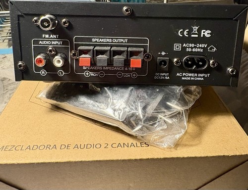 AK-45 Compact Stereo Receiver Amplifier w/ Remote (USB/Memory Card Slot) NEW! - Picture 2 of 5