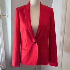 NWT Zadig  Voltaire Vedy Strass Aqua Red Blazer Rhinestone Skull  Size 38 6 