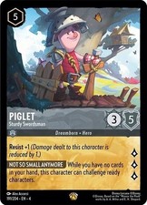 PIGLET - Sturdy Swordsman Legendary 191/204 EN 4 URSULA'S RETURN Disney Lorcana