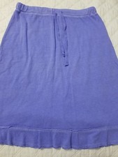 Fresh Produce Skirt Blue Cotton Ruffle Hem Sz Small USA