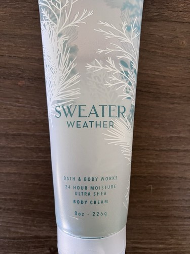 Bath & Body Works Sweter Weather 24 godziny Moisture Ultra Shea Body Cream 8oz NOWY - Zdjęcie 3 z 4
