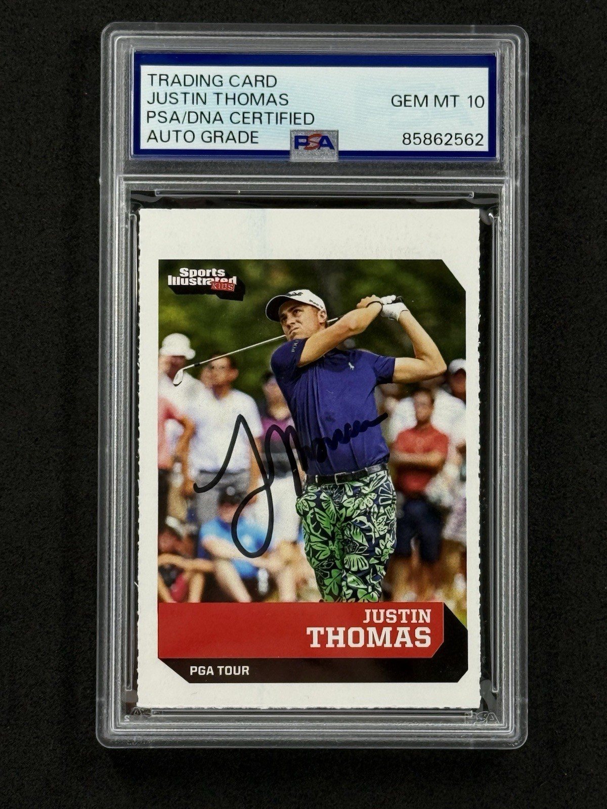 Justin Thomas Signed 2017 Sports Illustrated Rookie Card PSA RC Auto GEM MT 10