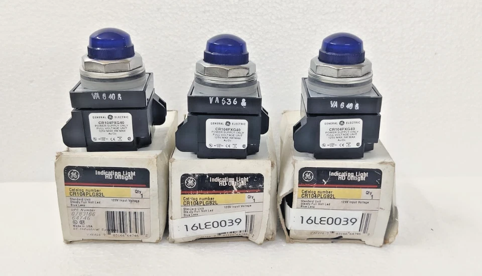 GE GENERAL ELECTRIC CR104PXG40 BLUE PUSHBUTTON INDICATION LIGHT - CR104PLG82L - Image 2 of 4