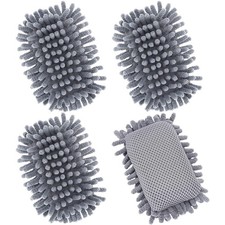 Microfiber Shag Whiteboard Eraser 4 PCS Grey Washable Dry Erase Board Tool