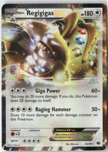 Regigigas EX 82/99 Holo Ultra Rare Next Destinies Pokemon Near Mint