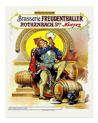 Vintage Brauerei Wandkunst Klassische Werbedekoration Brauereiszene Wa