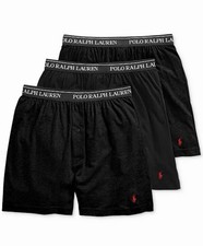 Men  s Polo Ralph Lauren Classic Fit Knit Boxers 3 Pack 100 Cotton Size Large