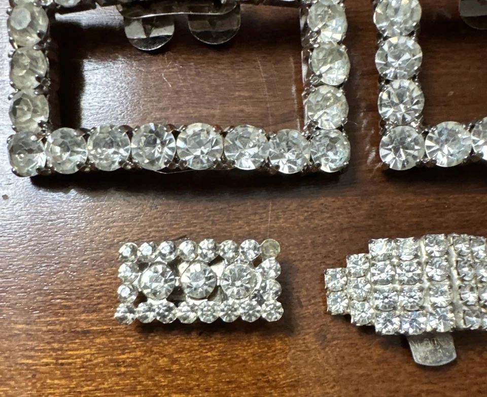 Lote De Accesorios Hebilla Zapatos Vintage Estrás Elegante Foto 4 de 4