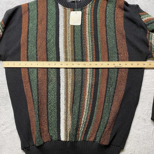 VTG Alan Stuart Sweater Mens Extra Large Black Coogi Style NOS NWT USA Made 80s - Picture 7 of 12