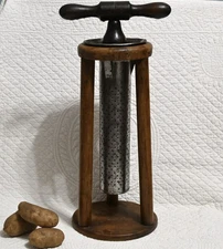 FRENCH 19thc XL INDUSTRIAL RESTAURANT KITCHEN EQUIPMENT ~ ANTIQUE POTATO RICER