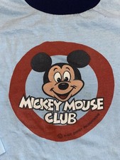 Vtg Mickey Mouse Clubhouse Tee Shirt Polyester Cotton Kid Child Disney