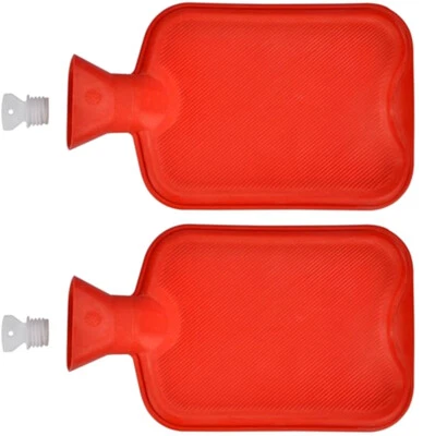 HAC24 2x Wärmflasche Gummi 2 Liter | Wärmeflasche | Wärmekissen | Bettflasche