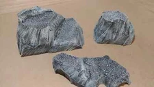 Tabletop Wargaming Terrain - Tall Hills - Small Box Set of Stone Finish Hills