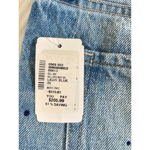 Tortoise Bell Distressed Bootcut Jeans Women's Size 25 Paint Splatter NWT $515 - Picture 7 of 12