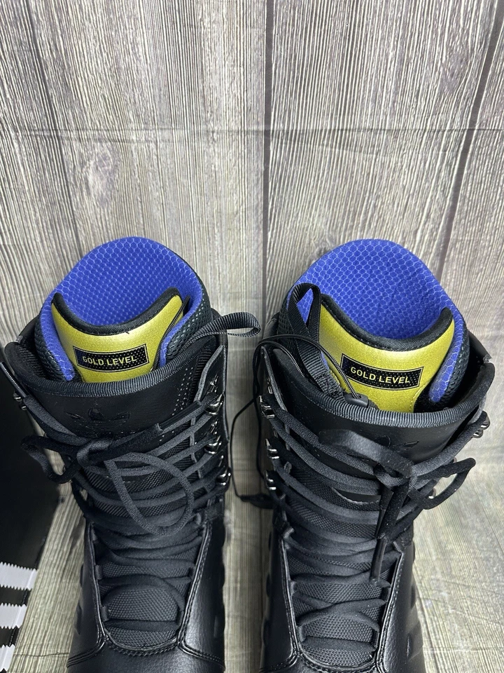 adidas ORIGINALS MEN'S TACTICAL ADV SNOWBOARD BOOTS BLACK 9uk SKI Gold Level Pro - Image 3 of 4