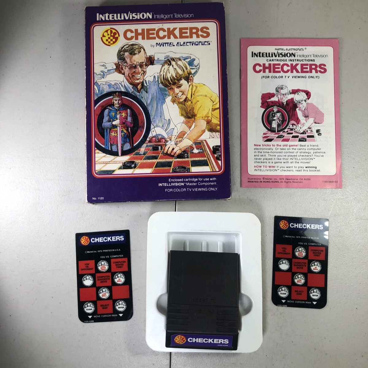 INTELLIVISION By Mattel Video Game CHECKERS Number 1120 CIB Tested