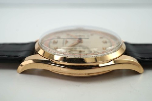 Longines 6595 Chronograph 30CH Flyback 18k Rose Gold 37 mm Vintage Date c. 1957 - Picture 10 of 17