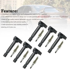 6X Ignition Coil +Spark Plug UF603 Pour Honda Accord TL TSX V6