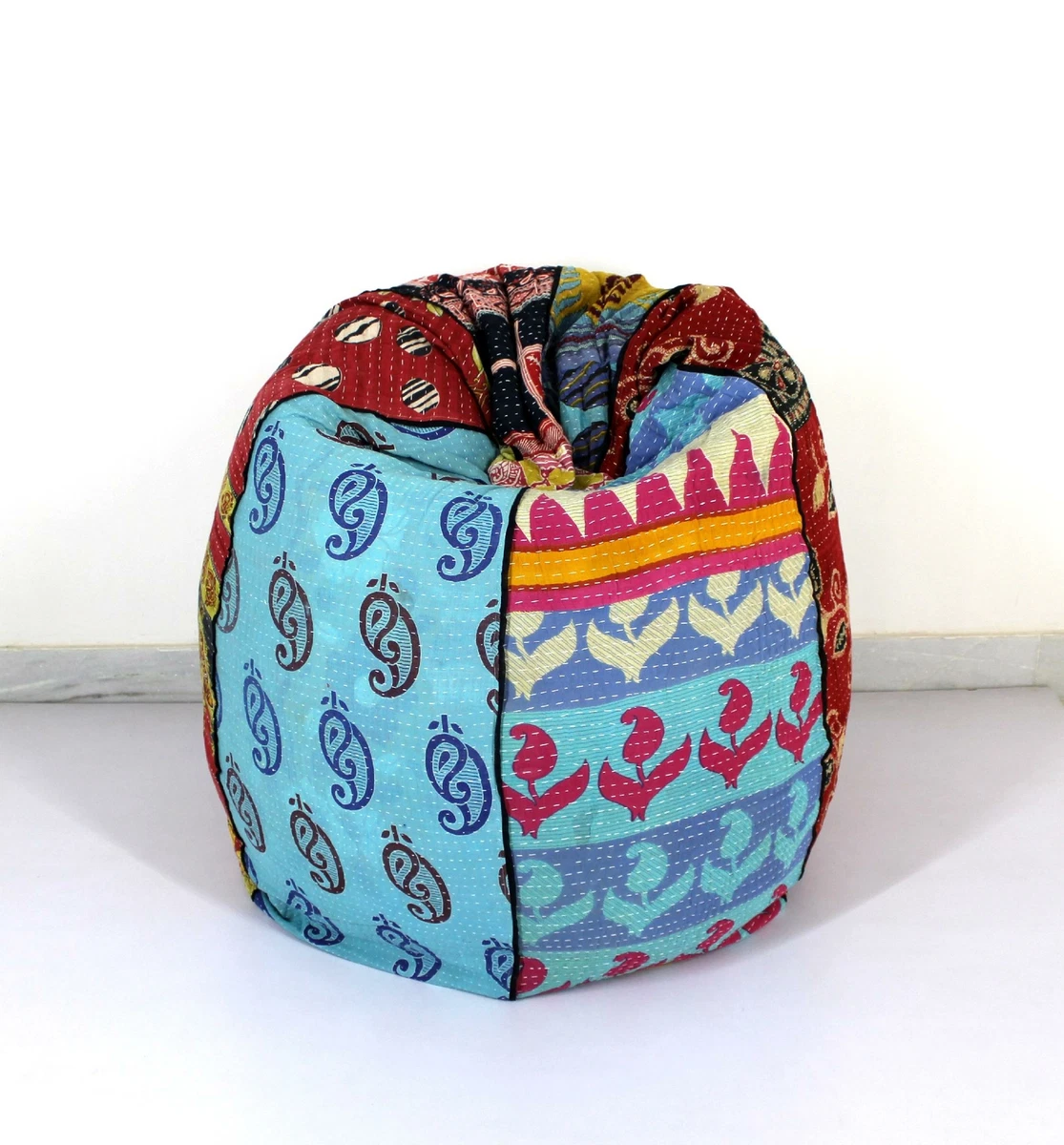 Upcycled Patchwork Foot stool – The india Shop