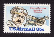 Scott #c100 Glenn Curtiss Aviation Pioneer Single Stamp