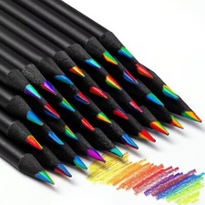 36 Pack Rainbow Colored Pencils 7 Assorted Rainbow Pencil for Kids Colorful W...