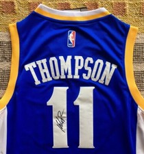 klay thompson autographed jersey