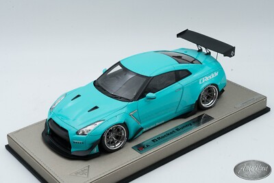 1/18 MAKE UP Rocket Bunny Nissan GT-R R35 Blue 🤝ALSO OPEN FOR