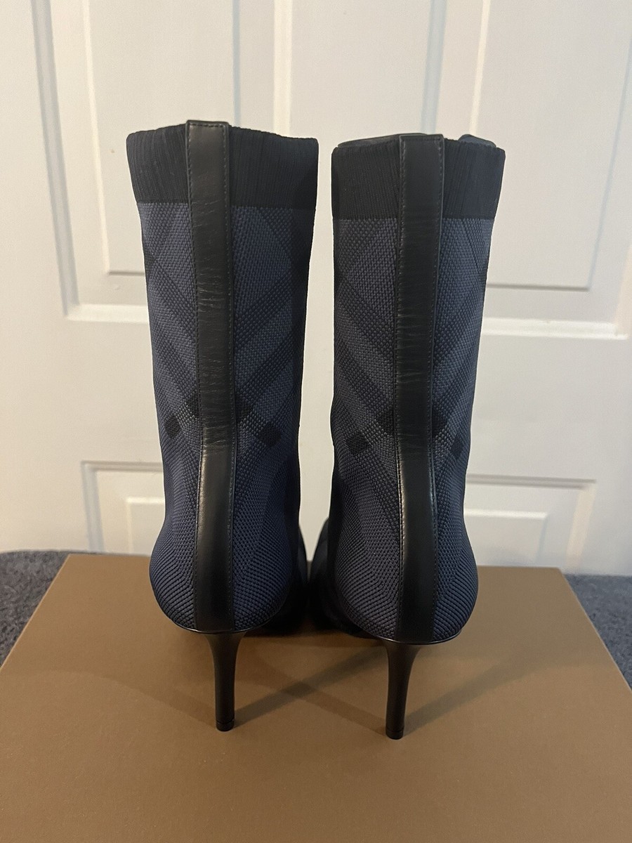 Burberry Knitted Check Sock Boots | eBay