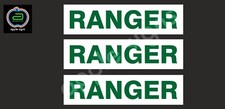 3 x RANGER selbstklebender Text mit wei&szlig;em Hintergrund