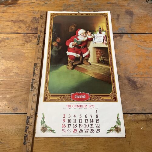 COCA COLA Calendar Pages 1973 1974 Vintage - Picture 2 of 9