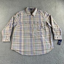 NWT Ralph Lauren Chaps Jacket Womens Plus 1X Flannel Shacket Tunic Shirt Plaid