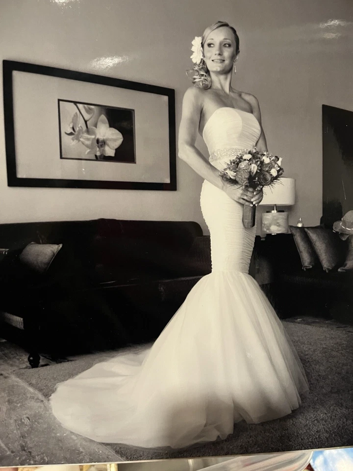 Vestido de novia estilo sirena acifrado Mikaella 1551, usado una vez y conservado!  Foto 4 de 4