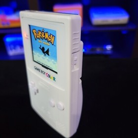 White Gameboy Color IPS Console Backlit LCD Screen GBC Game Boy