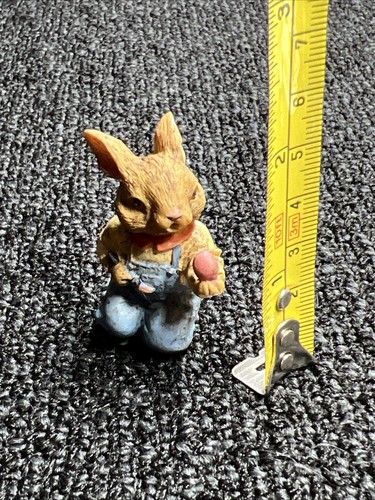 Mini Rabbit Home Decor Whit Blue Pants Brown - Picture 5 of 6