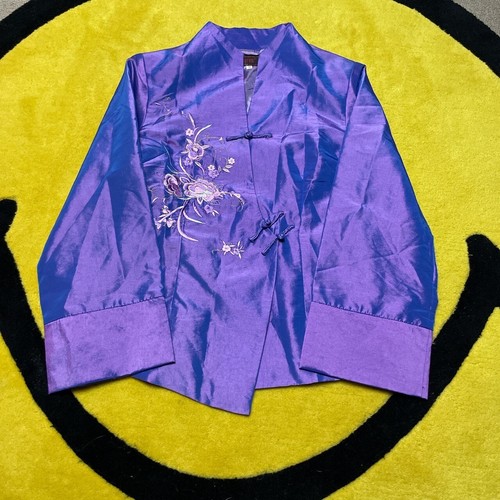 Oriental Chinese Style Vintage 80s Jacket Size S - Picture 2 of 8