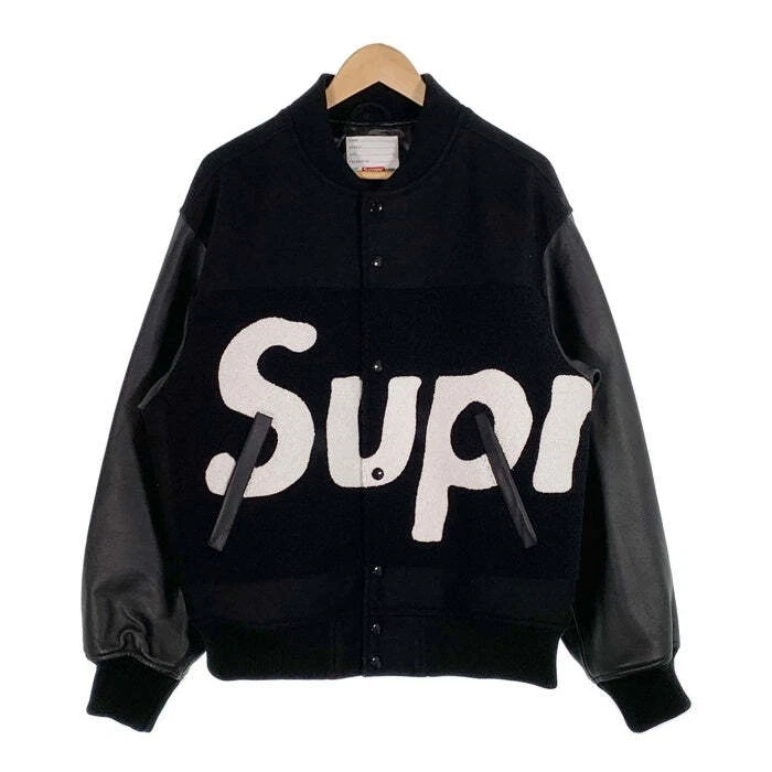 Veste universitaire chenille Supreme 24SS grand logo noir taille M occasion