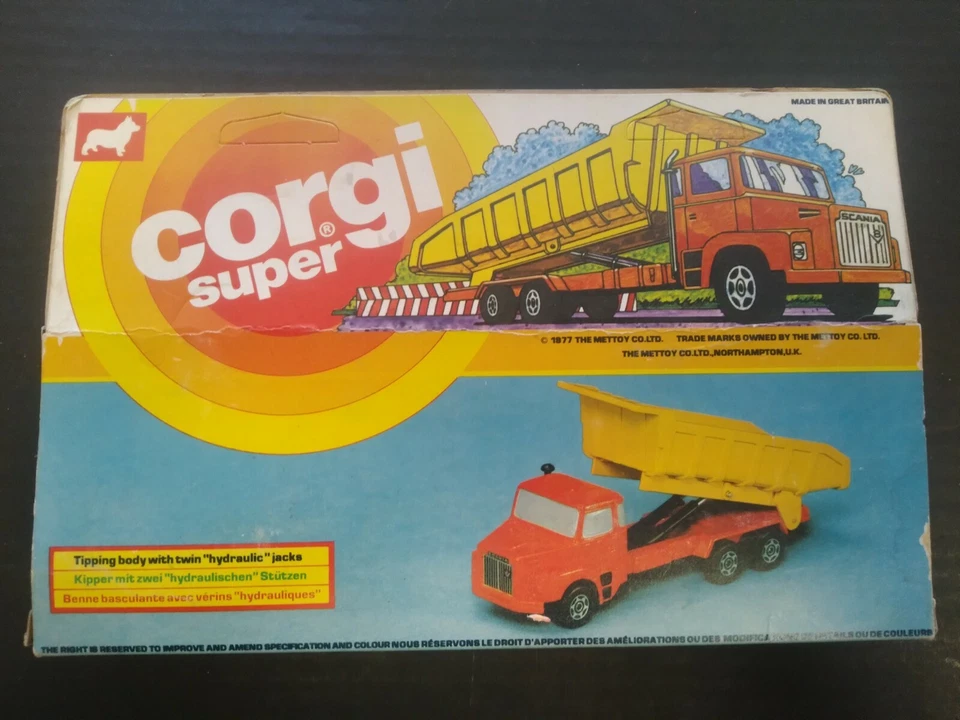 1977 CORGI SUPER SCANIA GIANT TIPPER DUMP TRUCK BOXED DIECAST MIB #2017 - Image 2 of 2