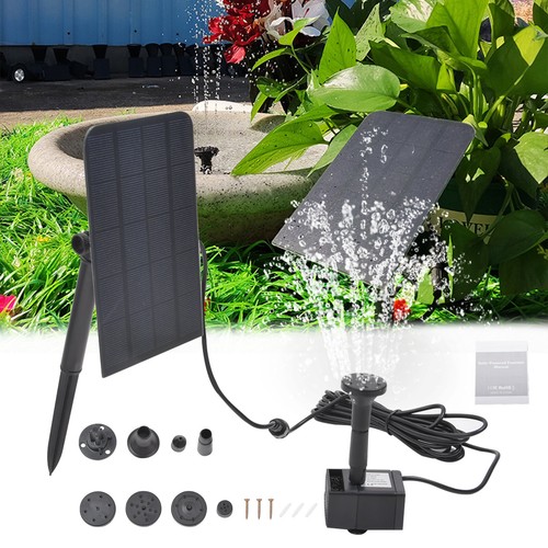 Solar Teichpumpe Brunnenpumpe Gartenbrunnen Miniteich Brunnen Solarpumpe 2,5W 5V - Bild 3 von 17