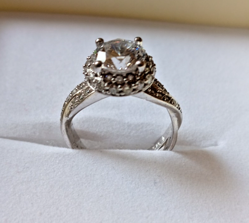 Sterling Silver 925 Vintage Double Band Cocktail Ring by DQCZ size O 1/2 - Picture 3 of 8