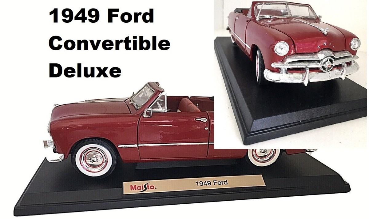 Vintage Maisto 1:18 Diecast 1949 Ford Convertible Car Deluxe