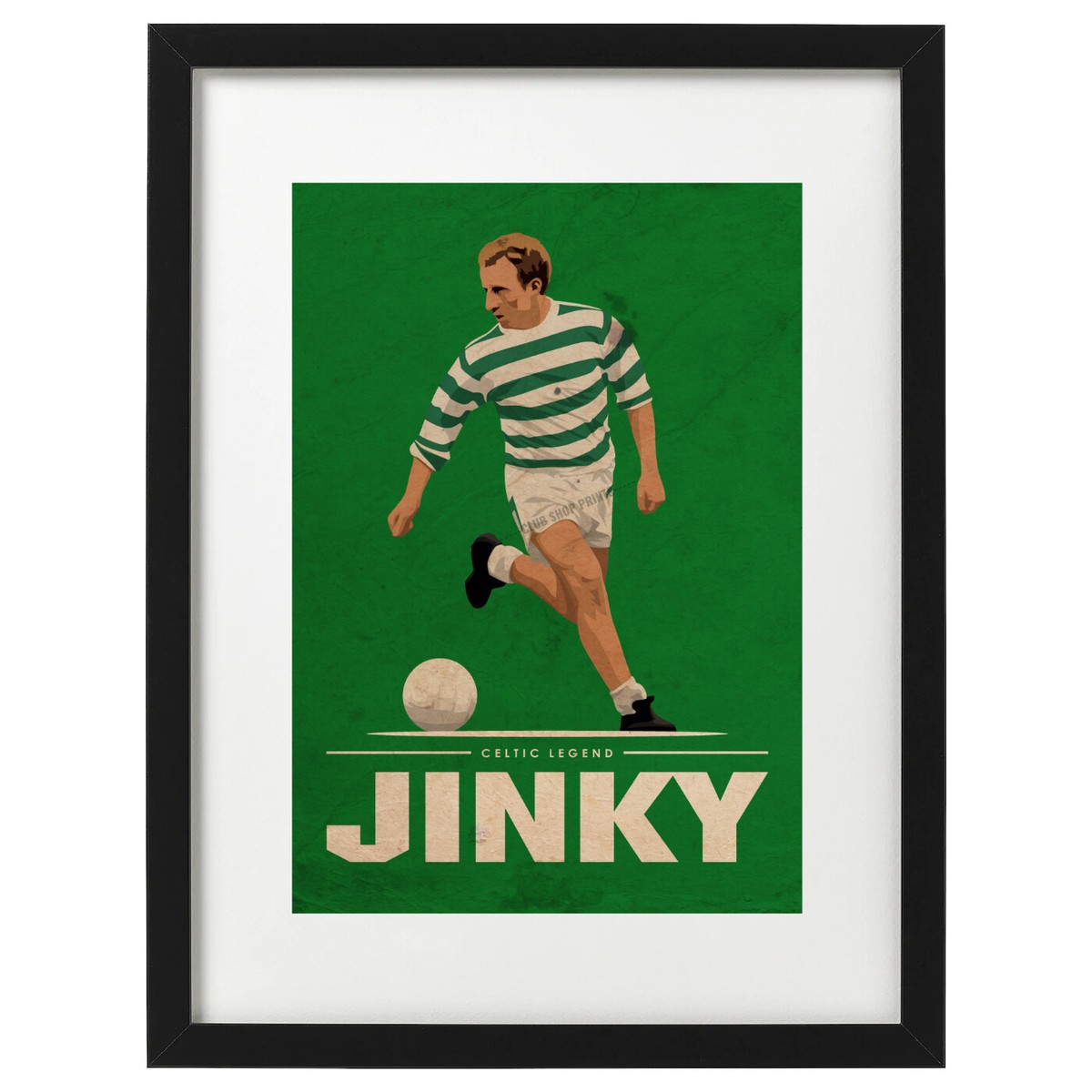 Jimmy Johnstone Jinky Celtic FC art print / poster | eBay UK