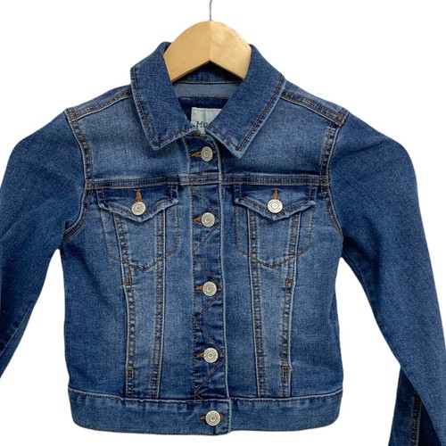 Mudd Girl's Long Sleeve Full Button Up Blue Denim Jean Jacket Size 7 - Picture 2 of 7