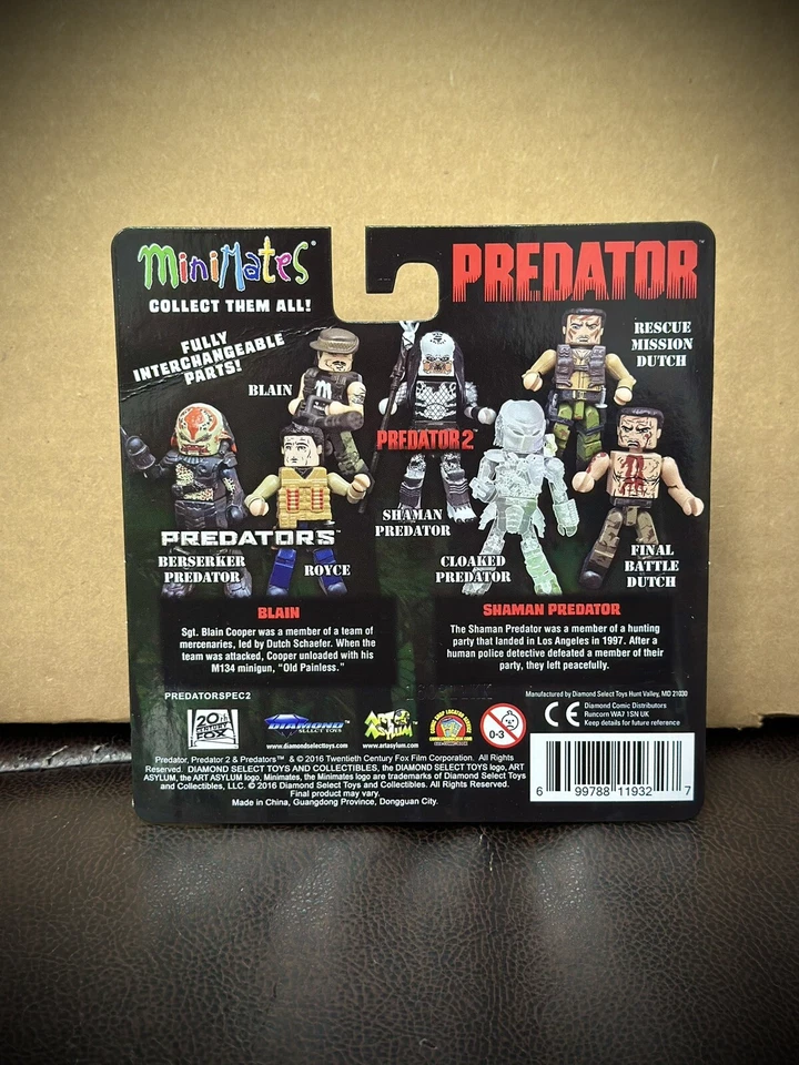 Minimates Predator Blane And Shaman Estuche Fresco Como Nuevo Foto 2 de 3