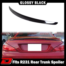 Fits 12-21 Mercedes BENZ R231 Convertible Rear Trunk Spoiler Glossy Black