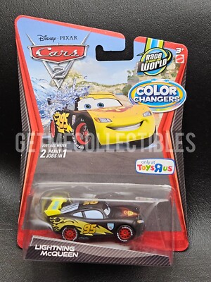 DISNEY PIXAR CARS 2 COLOR CHANGERS LIGHTNING MCQUEEN YELLOW/BLACK 2011 ...