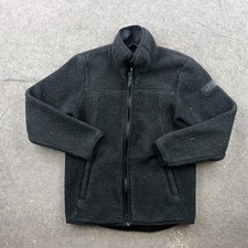 The North Face Jacket Girls Medium Black Full Zip Fleece Deep Pile Embroidered