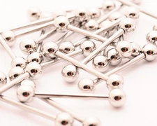 Lot of 25 316L Surgical Stainless Steel Barbells wholesale bulk CHOOSE SIZE